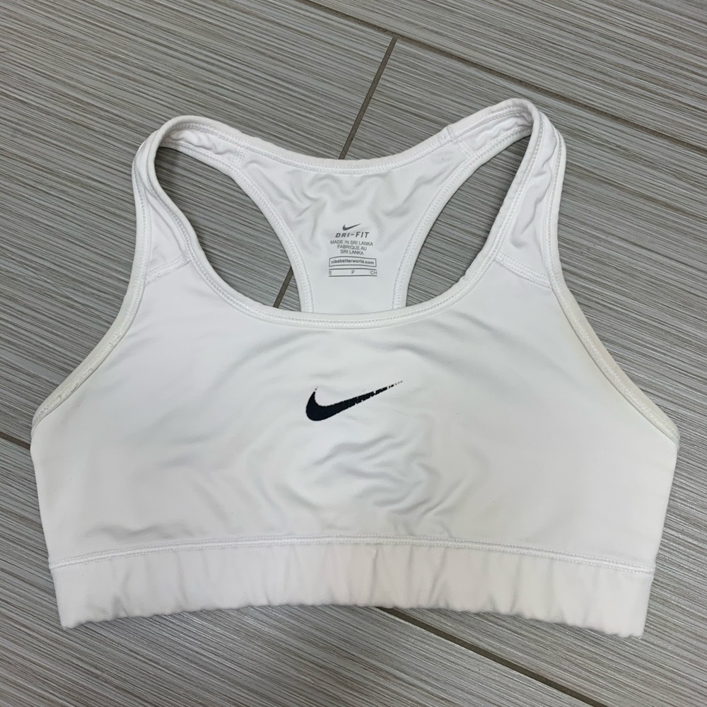Nike Women’s White Sports Bra Size Small Dri-fit